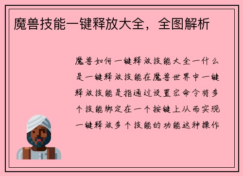 魔兽技能一键释放大全，全图解析